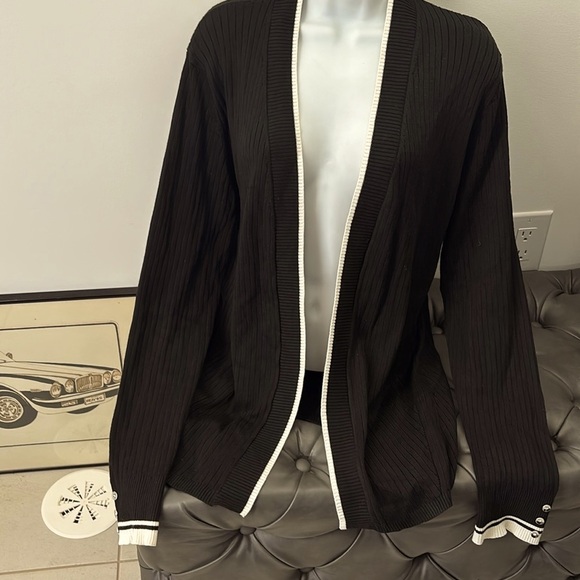 89th + Madison luxury open cardigan Sz Large - Picture 3 of 12